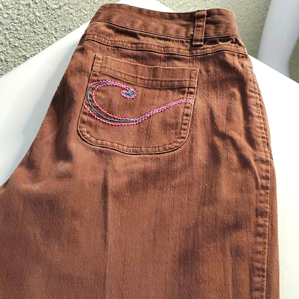 Candies faded brown jeans capris